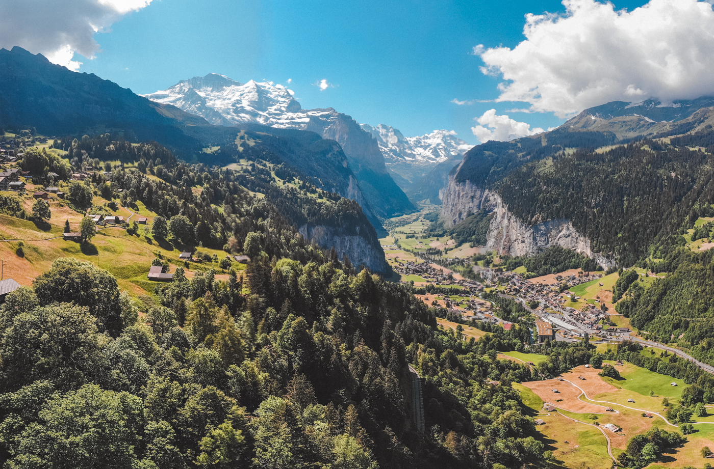 Lauterbrunnen Valley views from Wengen