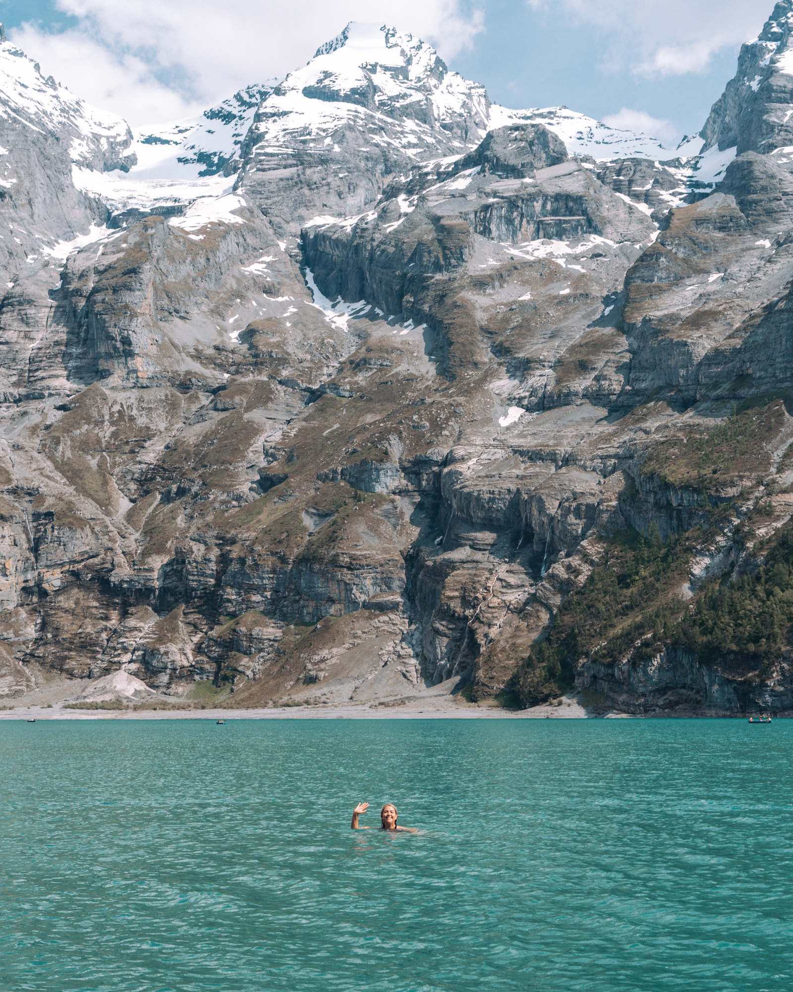 Swimming in Oeschinensee